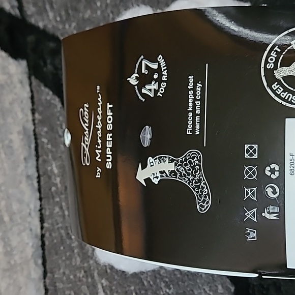 FASHION BY MIRABEAU SUPER SOFT SHERPA THERMAL KNIT SLIPPER SOCKS PRICE FIRM - Picture 5 of 11